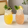 Elegant Pineapple Design Glass Beverage Cup