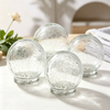 Crackle-finish Spherical Glass Light Bulb Shade for Wedding And Christmas Decorations.