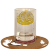 Half Moon Curved Double Wall Glass Cup without Handle