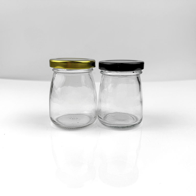 Glass Threaded Pudding Jars, Dessert Yogurt Cups