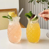 Elegant Pineapple Design Glass Beverage Cup