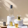 30 50 100ml Clear Round Glass Perfume Spray Bottles, Minimalist Refillable Empty Perfume Bottles With Silver Cap