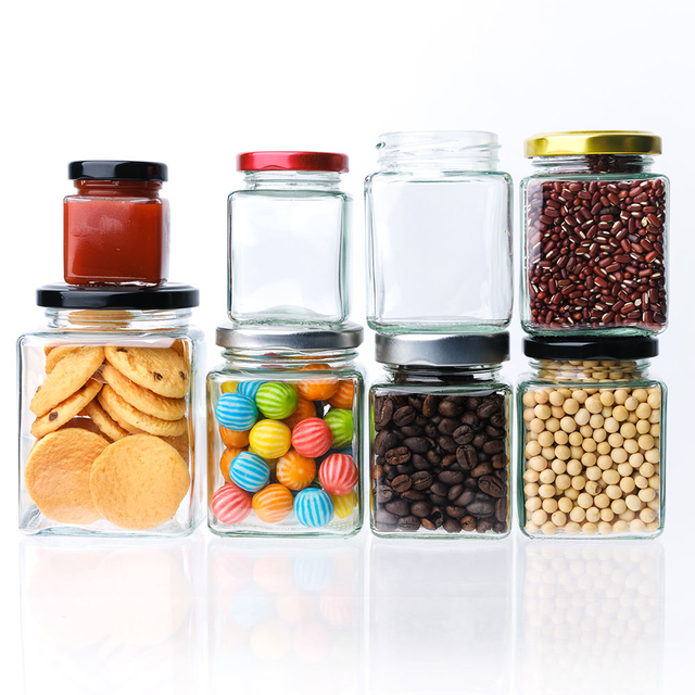 Square Glass Honey Jar Packaging