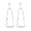 Holiday-Themed Glass Liquor Decanter, Christmas Tree Design