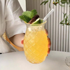 Elegant Pineapple Design Glass Beverage Cup