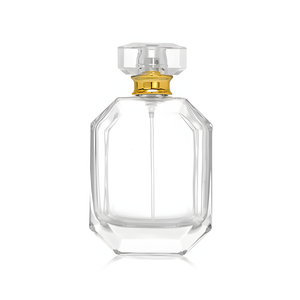 30 50 100ml Octagonal Crystal Glass Perfume Spray Bottles, Luxury Snap-On Refillable Empty Perfume Bottles With Crystal Cap