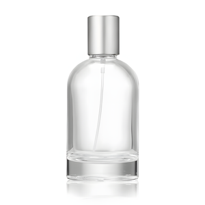 30 50 100ml Clear Round Glass Perfume Spray Bottles, Minimalist Refillable Empty Perfume Bottles With Silver Cap
