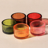 Scented Candle Glass, Striped in Color