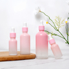 Gradient Pink Glass Essential Oil Bottle Packaging