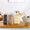 Transparent Glass Square Spice Jar, Pepper Jar