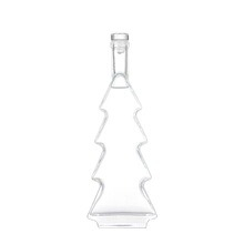 Holiday-Themed Glass Liquor Decanter, Christmas Tree Design
