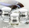 Round Transparent Glass Cream Jar