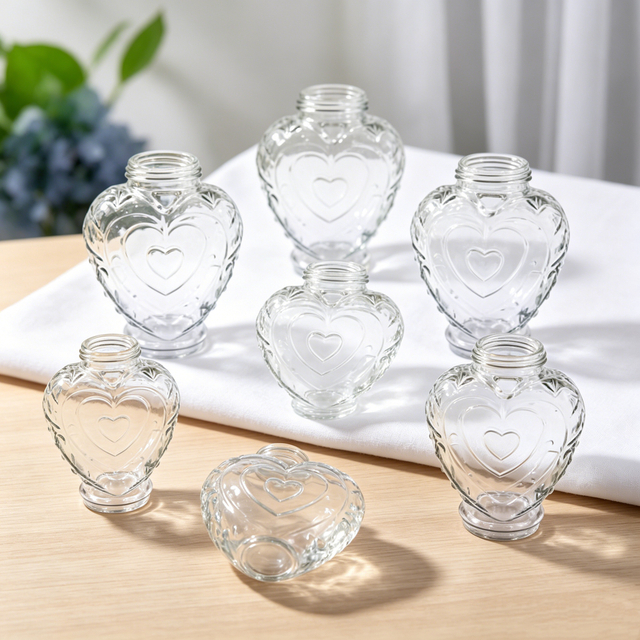 Heart Shape Glass Lampshade Cover 