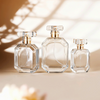 30 50 100ml Octagonal Crystal Glass Perfume Spray Bottles, Luxury Snap-On Refillable Empty Perfume Bottles With Crystal Cap