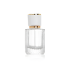 30 50 100ml Ribbed Cylinder Perfume Bottles, Flat Shoulder Clear Glass Empty Spray Bottles With Gold Cap