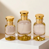30 50 100ml Golden Mountain Base Perfume Glass Bottles, Luxury Glass Empty Snap-On Spray Bottles With Gold Cap