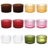 Scented Candle Glass, Striped in Color