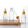 Essential oil dropper clear glass bottle