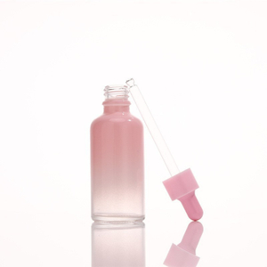 Gradient Pink Glass Essential Oil Bottle Packaging