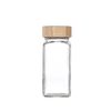 Transparent Glass Square Spice Jar, Pepper Jar