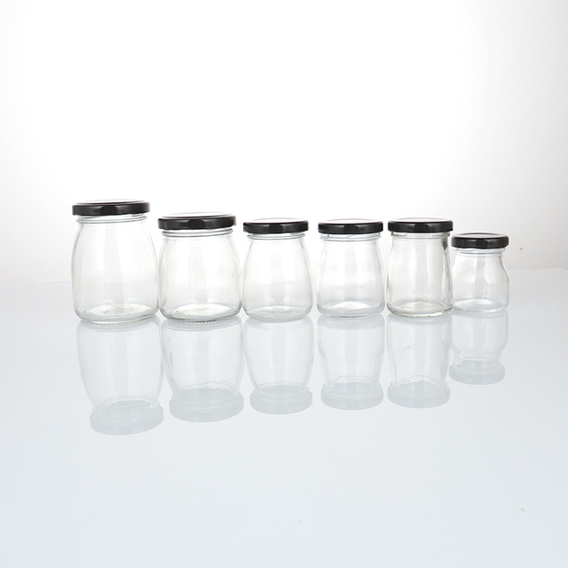 Glass Threaded Pudding Jars, Dessert Yogurt Cups