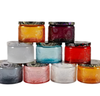 Candle Jar with Sunflower Relief Design in Glass Packaging