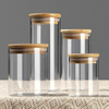 High-Borosilicate Glass Canister for Tea and Grains, Airtight Seal
