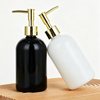 400ml Round Marble Pattern Glass Hand Wash Bottle