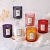 250ml Candle Jar, Colored Glass with Embossed Rim