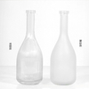 Premium Striped Glass Wine Bottle with Extended Neck