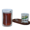 Half Moon Curved Double Wall Glass Cup without Handle