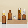 Amber-colored Glass Bottle with Essential Oil Dropper