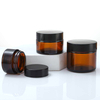 Amber-colored Face Cream Jar Glass Packaging