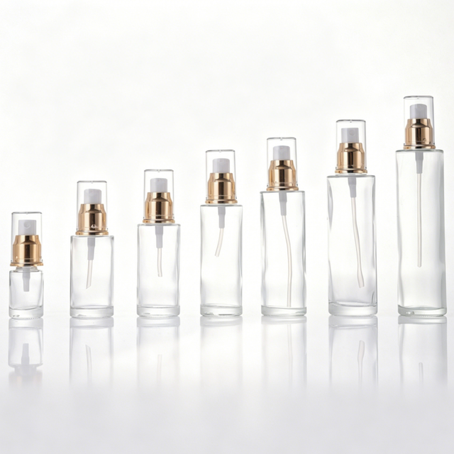 Transparent Lotion Bottle Cosmetic Glass Packaging