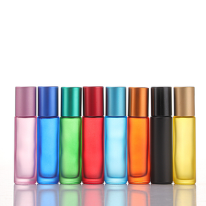 Colored glass rollerball bottles, 5ml and 10ml perfume dispensers