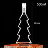 Holiday-Themed Glass Liquor Decanter, Christmas Tree Design