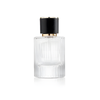 30 50 100ml Ribbed Cylinder Perfume Bottles, Flat Shoulder Clear Glass Empty Spray Bottles With Gold Cap