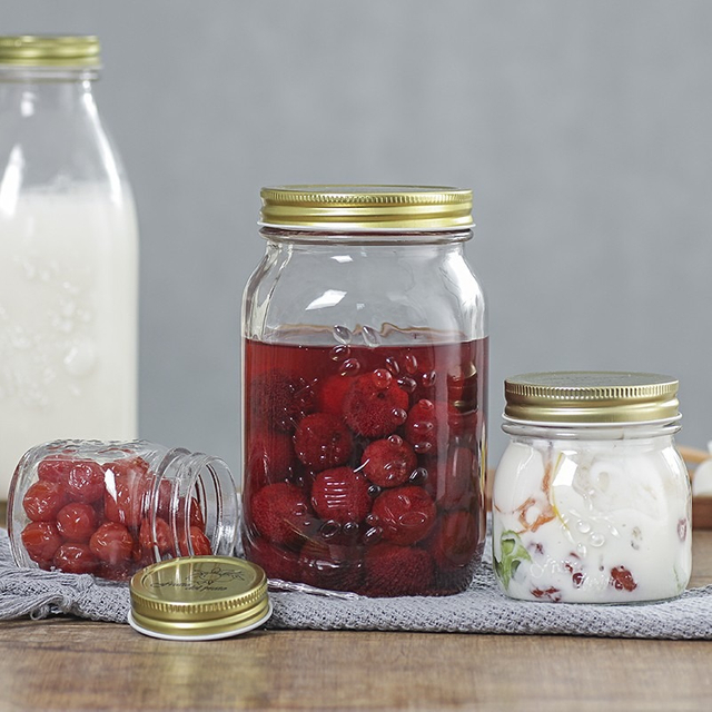 Embossed Glass Mason Jar Packaging