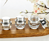 Round Transparent Glass Cream Jar