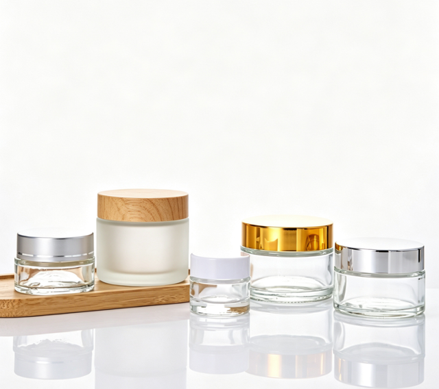 Premium Glass 30ml Skincare Cream Jar, UV Protective