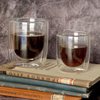 Double Wall Round Glass Cup without Handle Packaging