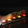Scented Candle Glass, Striped in Color