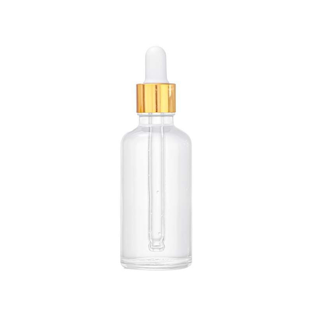 Essential oil dropper clear glass bottle