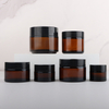 Amber-colored Face Cream Jar Glass Packaging