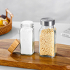 Transparent Glass Square Spice Jar, Pepper Jar
