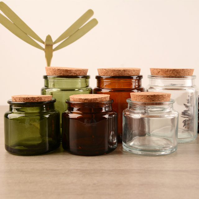 Cork Glass Candle Jars, Available in Various Sizes And Customizable.