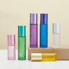 Colored glass rollerball bottles, 5ml and 10ml perfume dispensers