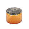 Candle Jar with Sunflower Relief Design in Glass Packaging