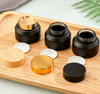 Premium Black Glass Skincare Cream Container