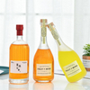Premium Striped Glass Wine Bottle with Extended Neck